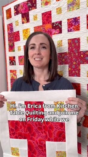 13K views · 552 reactions | This week, we’re so excited to be joined by a special guest in the studio, Erica Jackman of @kitchentablequilting. Erica’s project, the Violet Quilt, is made for showing off your favorite fabrics. Tune in on Friday to see how it’s pieced together! | Quilting Deals - Missouri Star Quilt Co | Facebook
