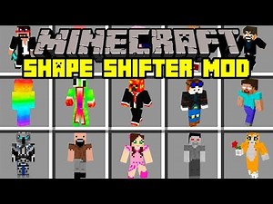 Minecraft SHAPE SHIFTER MOD! | MORPH INTO ANY YOUTUBER / PLAYER! | Modded Mini-Game