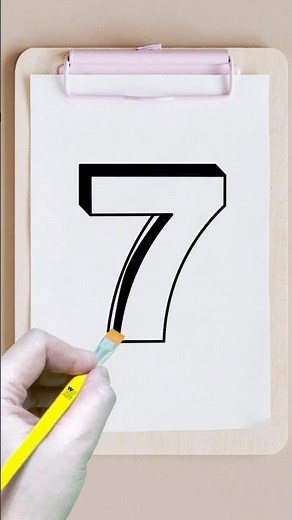 How to Draw 3D Number 7: Easy Step-by-Step Tutorial