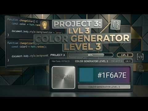 Random Color Generator Level 3 🎨 | User Interaction Upgrade + Copy Button (JavaScript Project)