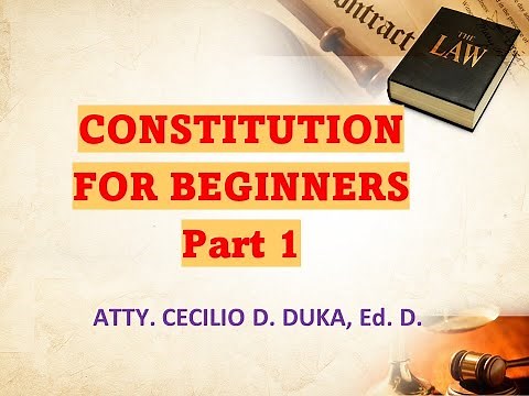 CONSTITUTION FOR BEGINNERS PART1