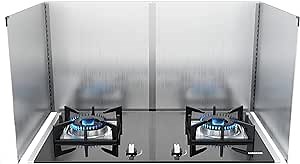 Splatter Guard, Splatter Screen, Grease Splatter Guard, Stainless Steel Folding Splashproof for Cooking Tools Splatter Screens 4 Sided Splatter Guard Anti Splatter Shield Guard (80x40x40 cm)