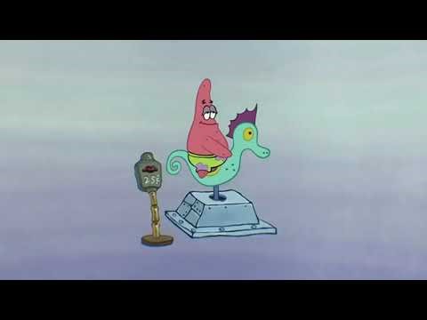 Patrick riding a seahorse for 1 HR to Markipliers outro song