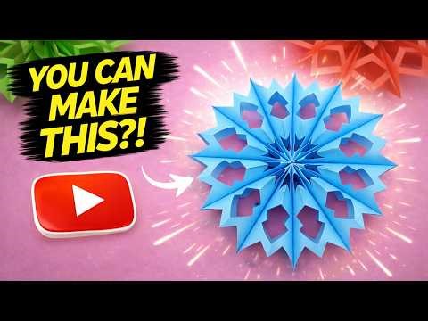 3D Snowflake Making | Easy DIY Paper Snowflake for Christmas ❄️🎄