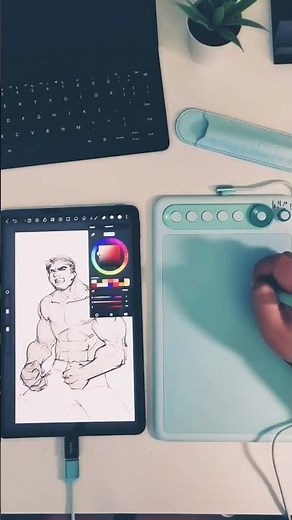 Sketching using Parblo Intangbo X7