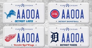How to get Detroit sports teams license plates