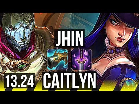 JHIN & Pyke vs CAITLYN & Karma (ADC) | Rank 2 Jhin, 8/0/7, Legendary | KR Challenger | 13.24