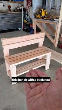 Here's how I built a bench with a backrest with just 2x4s #diy #bench #outdoordiy #2x4 #homediy