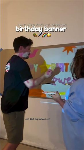 an easy step-by-step for anyone to create their own painted banner for any occasion 🎨🫟🖌️