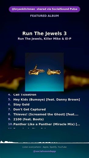 Run The Jewels, Killer Mike & El-P (Album) — Run The Jewels, Killer Mike & El-P