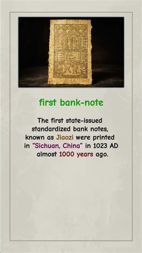 when first bank note was issued
