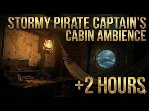 Sleeping in a Pirate Ship During a Storm | ASMR Rain & Waves