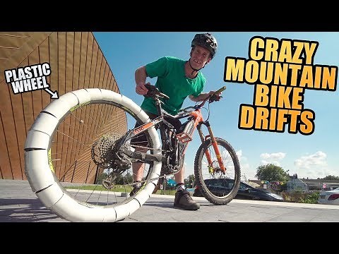 CRAZY MOUNTAIN BIKE DRIFTS - PLASTIC WHEEL MOD!!