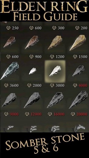 How to get ALL THE 5-6 Somber Smithing Stones you NEED - Elden Ring Field Guides #shorts