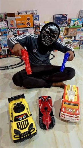 Remote control 2ta batman car 3 cars fight animals Truck