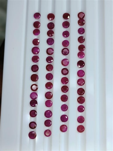 Natural Ruby Gemstones Lot | Faceted Round Rubies | Pinkish Red Ruby Stones | Loose Ruby for Jewelry Making | July Birthstone - Etsy