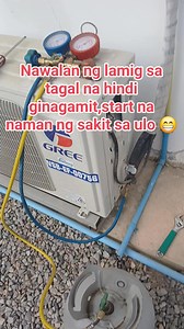 Additional charging of refrigerant R-32 #ofwlifelaos #campmaintenance #airconditioning #fbreels | Roy Parreño