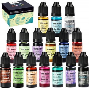 LET'S RESIN Epoxy Resin Paint Pigment 16 Color Concentrated Liquid Epoxy Resin Dye, Colorant for Resin Coloring, Resin Jewelry, Resin Art Crafts DIY Making (Each 0.35oz) - Walmart.com