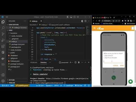 USSD Application with Firebase Cloud functions