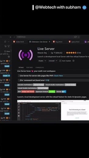 👌Top 3 best VS code Extensions You must Use (2026) | #shorts #vscode #coding #webdev #programming