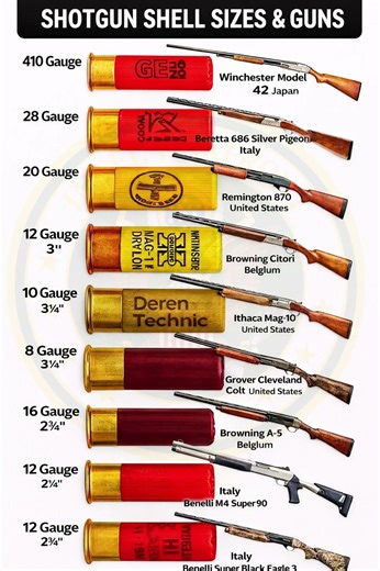 Most Powerful Shotgun Shells & Their Guns 💥 #shorts #geopolitics