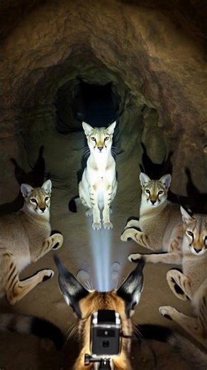 Inside a Caracal’s Secret Cave | Micro Camera POV #Shorts