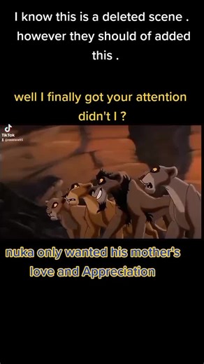 Nuka's Deleted Scene from Lion King 2: Heartbreaking Moment