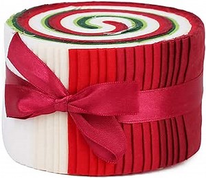 40Pcs Roll Up Cotton Quilting Strips, Jelly Roll Fabric Bundle, Patchwork Craft Bundle for Quilting and Crafts