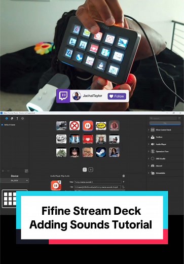How to add sounds to the Fifine D6 Stream Deck Tutorial 🔥 #streamdeck #soundboard #streamers #tutorials #twitchstreamer