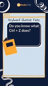 Undo Mistakes in 1 Second! Ctrl Z Made a mistake? No problem, Ctrl Z instantly takes you back! #Undo #ShortcutTips #NodeOne #TechBasics #OfficeHacks | Nodeone Canada