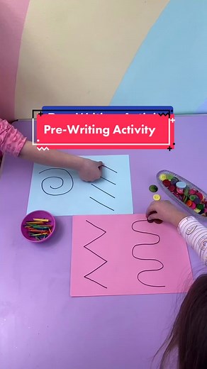 Really simple pre-writing activity that’s quick and easy to set up #toddler #preschool #learning #finemotor #homeschool