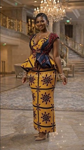 Elegant Ankara Peplum Dress Styling | Luxury African Fashion Lookbook 2026 #ankaradesign #african