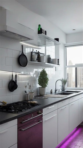 TRANSFORMING A SCANDINAVIAN KITCHEN INTO BOLD CYBERPUNK #matchyourroom