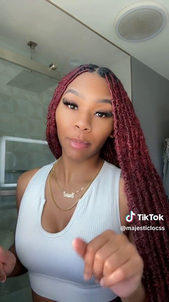 Red Distressed Faux Locs Review | Loc Care Tips & Styling Ideas
