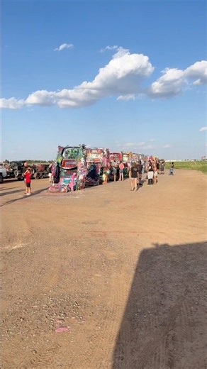 They open the gates at Cadillac Ranch on Route 66 for the Rat Rod Tour! #ratrod