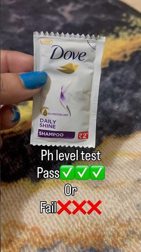 Dove Shampoo pH Test 😱 Pass ✅ or Fail ❌ Is Dove Shampoo Safe for Hair? pH Test Result 😳 #shorts
