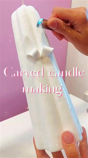 Wedding Unity candle making 🔪#carvedcandles #candleset #whitecandles #weddingcandles | Kate Kelley