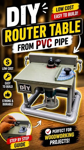 DIY Router Table from PVC Pipe | Part-3 | It’s Getting Serious 🔧 #howtomake #ytshorts #diy
