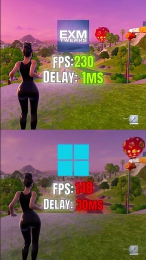 Before VS After PC OPTIMIZATION using EXM in FORTNITE