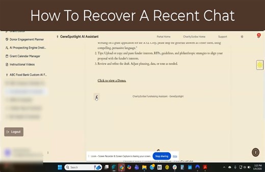 How To Recover A Recent Chat