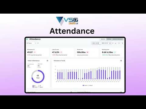 Smart Attendance Management | Automated Employee Attendance Tracking VSG-365.ai #employeemonitoring