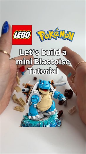 Here‘s how to build a mini Blastoise in LEGO! 💥 #legopokemon #legomoc #legotutorial