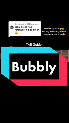 Replying to @andrew17801 Bubbly ( Simple Guitar Tabs ) #fingerstyle #guitartabs #guitartutorial #guitartok