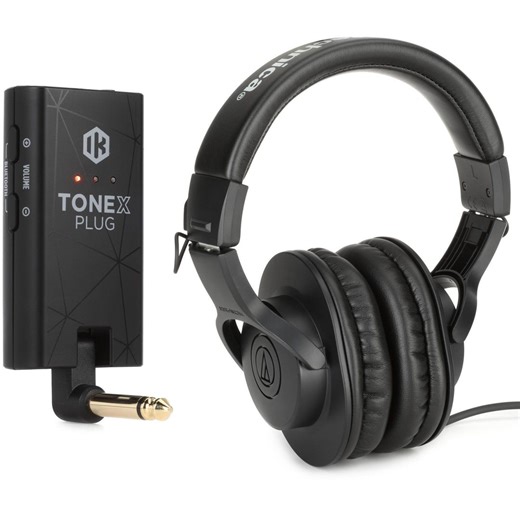 IK Multimedia TONEX Plug Headphone Amplifier with ATH-M20x Headphones
