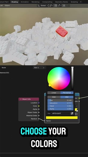 Blender Random Color Shading Tutorial for Beginners