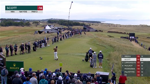 Adam Scott nearly aces No. 14 at Genesis Scottish Open