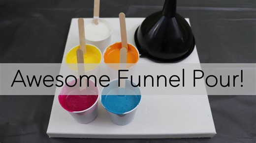 My First Funnel Pour – Fun and Experimental Fluid Art