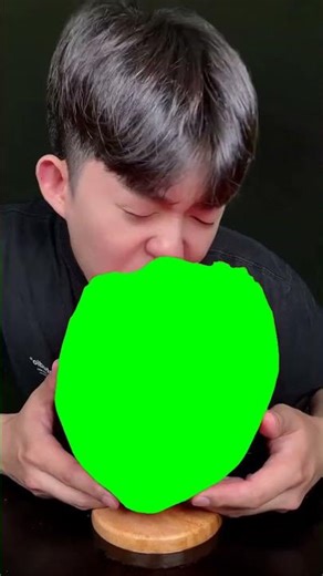 Man Eating Green Screen