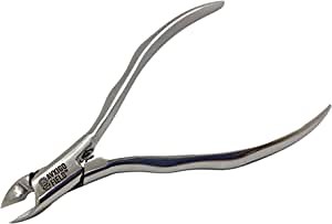 Professional Cuticle Nipper - Built-in Compression Coil Spring, Precise Sharp Straight Blade, Full Jaw Surgical Grade Stainless Steel Premium Cuticle Trimmer - Microfiber Cloth Included