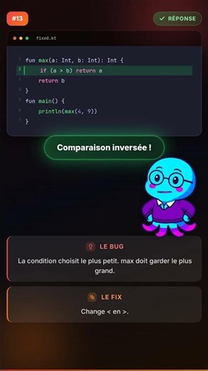 Kotlin : le bug ligne 2 qui inverse ton max